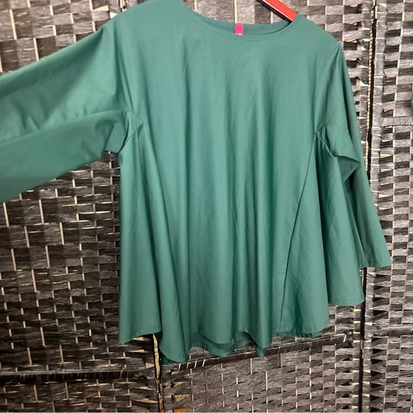 IC by Connie K deep green swing top long sleeved Lagenlook - Picture 7 of 7